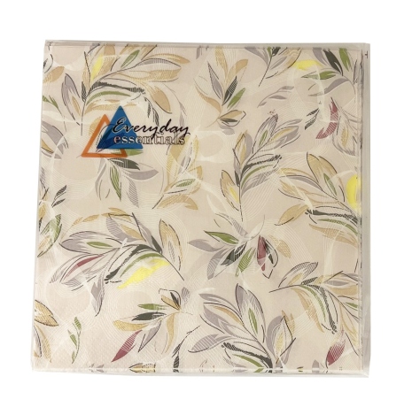 NAP0135.jpg FLORAL LEAVES NAPKINS 20PK 30X30CM 12/300