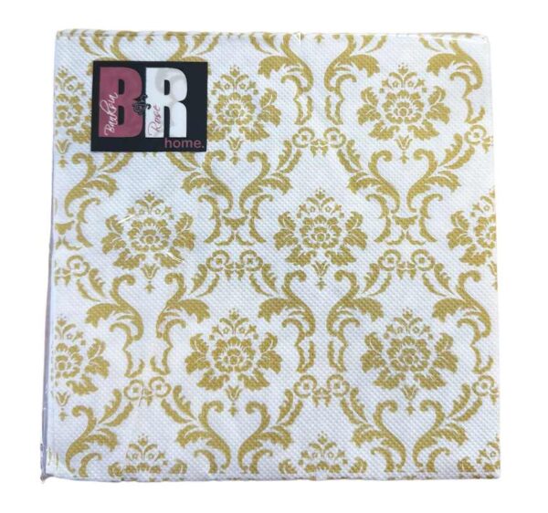 GOLD DAMASK 20PK NAPKINS