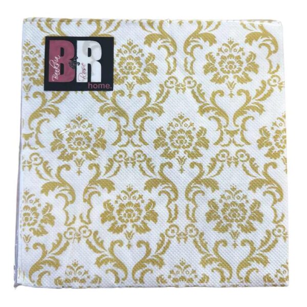 NAP0413.jpg GOLD DAMASK 20PK NAPKINS