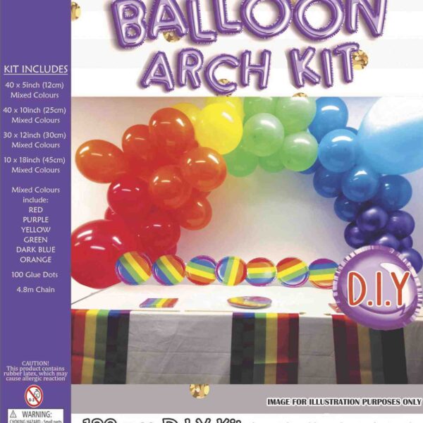 PAR9053.jpg RAINBOW BALLOON ARCH KIT 120PCS 1/40