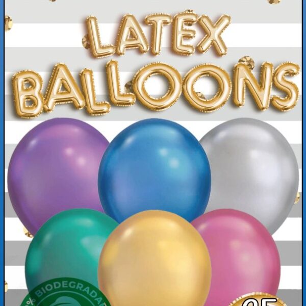 PAR9102.jpg NEON METALLIC BALLOONS 25PCK-12INCH 10/120