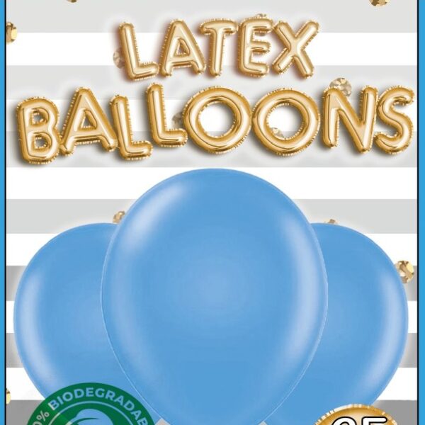 PAR9157.jpg LIGHT BLUE BALLOONS 25PK - 12INCH 30CM 10/120