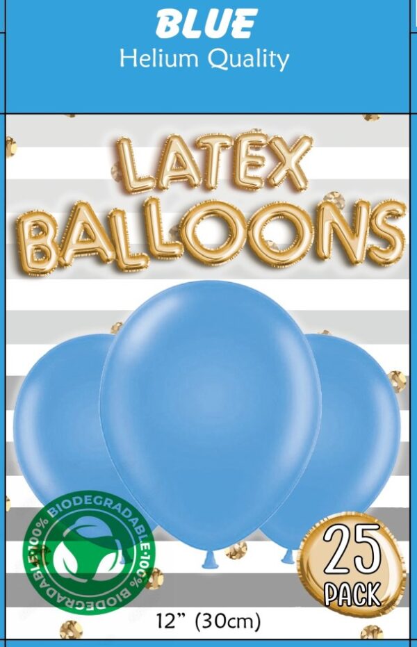 LIGHT BLUE BALLOONS 25PK - 12INCH 30CM 10/120