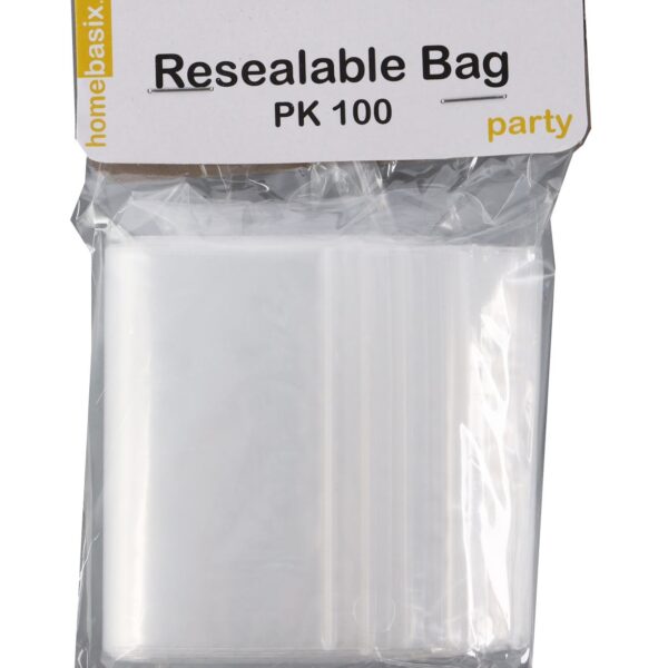 PKG-BAG-002.jpg RESEALABLE CLEAR BAGS 10X7.5CM 100PK