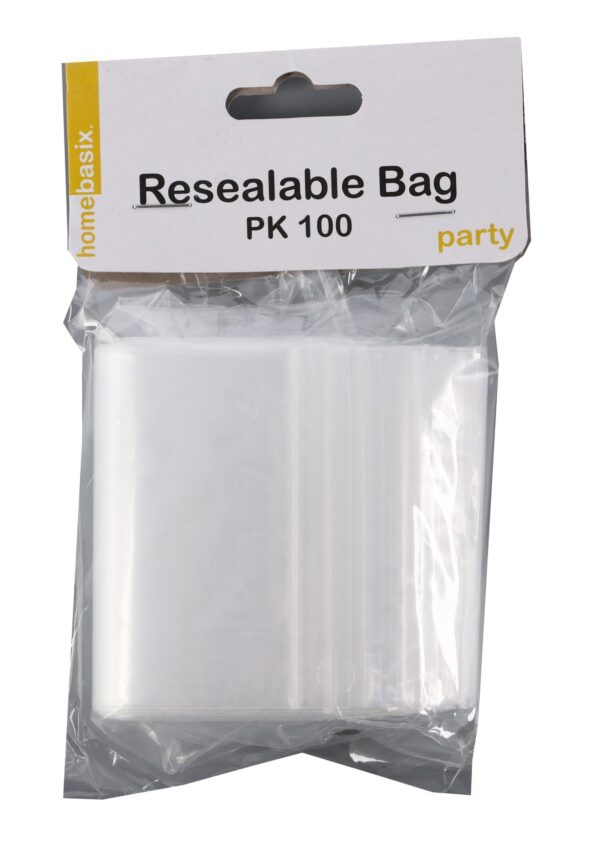 PKG-BAG-002.jpg RESEALABLE CLEAR BAGS 10X7.5CM 100PK