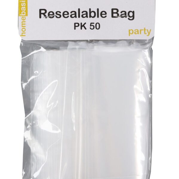 PKG-BAG-004.jpg RESEALABLE CLEAR BAGS 10X12CM 50PK