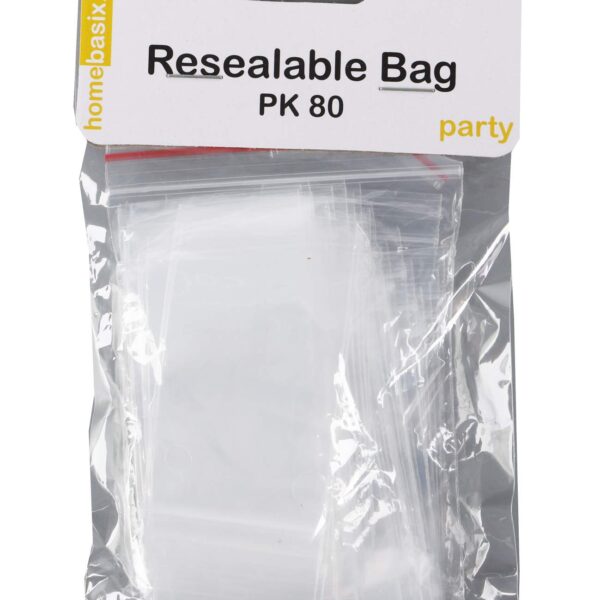 PKG-BAG-008.jpg RESEALABLE CLEAR BAGS 4X6.5CM 80PK