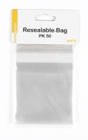 PKG-BAG-010.jpg RESEALABLE CLEAR BAGS 8.5X8CM 50PK