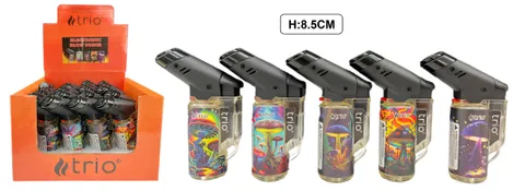 TRIO35353 LASER JET LIGHTER MUSHROOM DESIGNS X 20