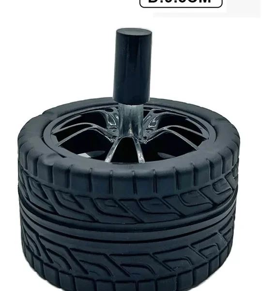 TYRES ASHTRAY MAG WHEEL & TYRE SPINNER 9.5CM