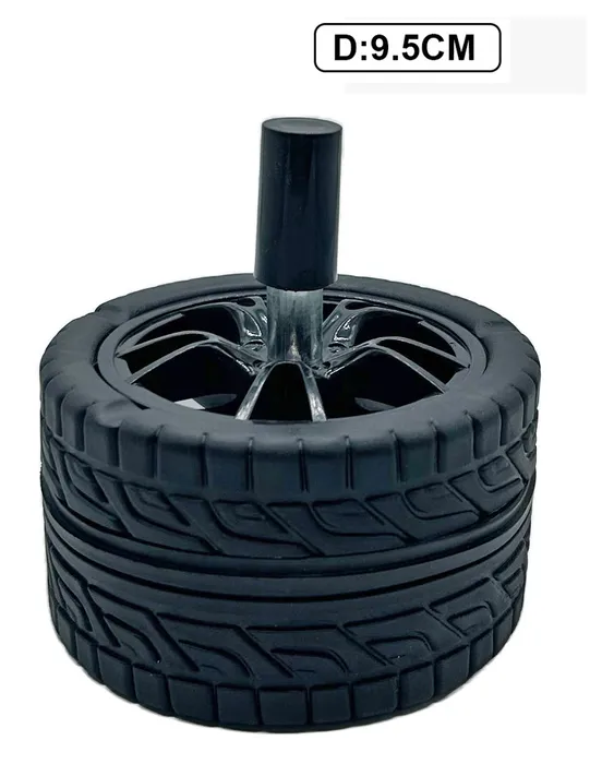 TYRES ASHTRAY MAG WHEEL & TYRE SPINNER 9.5CM