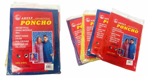WIN-PNC-001.jpg EMERGENCY ADULT PONCHO MIXED COLORS