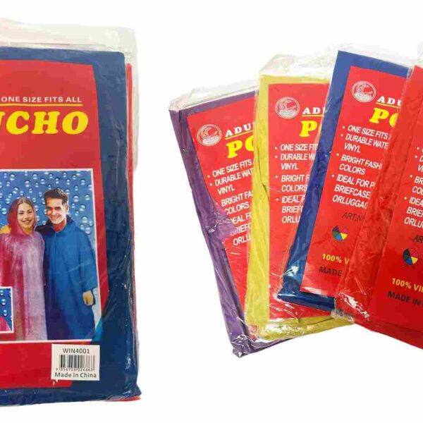 WIN-PNC-001.jpg EMERGENCY ADULT PONCHO MIXED COLORS