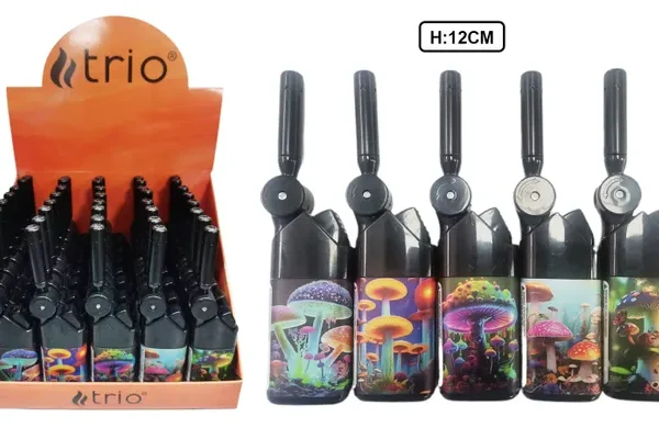 rotate ROTATING HEAD CANDLE LIGHTER WINDPROOF MUSHROOM 12.5CM X 40