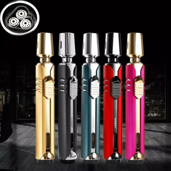 s-l1600 (13) JOBON TRIPLE TURBO JET TORCH LIGHTER BIG BLUE FLAME WINDPROOF WITH GIFT BOX 993A